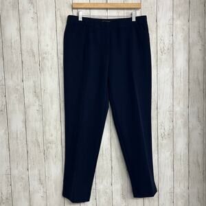 Zac & Rachel Dark Blue Pull On Dress Professional Lightweight Work Ankle Pants